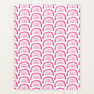 Moderne Mädchen Rosa Regenbogenmuster Planer