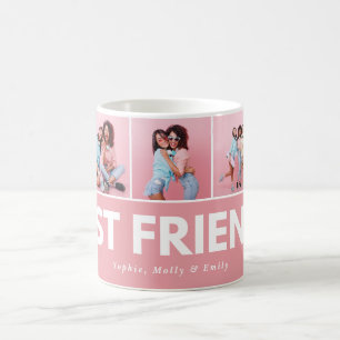 Moderne, mädchenhafte Multi-Foto-Skripte trendige Kaffeetasse
