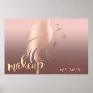 Moderne Mädchensilhouette , Visagist Poster