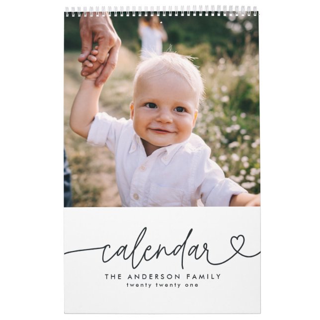 Moderne mädchenskriptische Typografie minimales Mu Kalender (Titelbild)