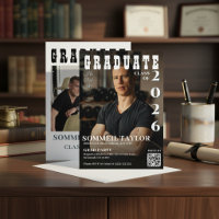 Moderne Magazin-Cover-Foto | QR-Code für männliche