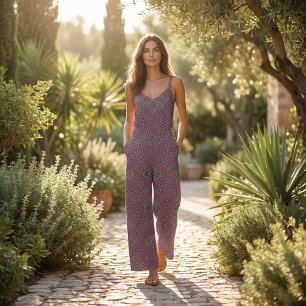 Moderne Magenta Grau Schwarze Geometrische Stammes Stoff