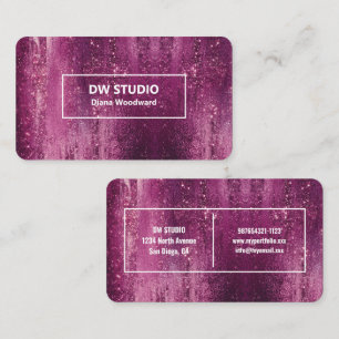 Moderne Magenta-Lila-Geschäftskarte Visitenkarte