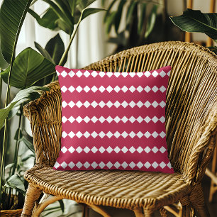 Moderne Magenta-rote geometrische Musterung Kissen