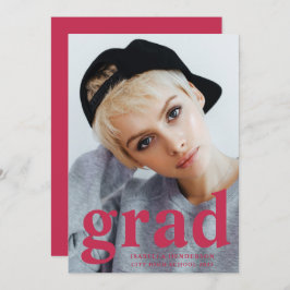 Moderne Magenta Typografie Foto Abschluss Ankündigung