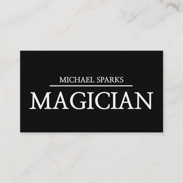 Moderne Magician Card Poker Unterhaltung Visitenkarte (Vorderseite)