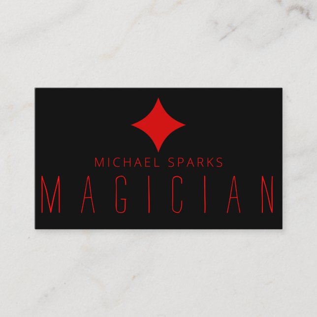 Moderne Magician Card Poker Unterhaltung Visitenkarte (Vorderseite)