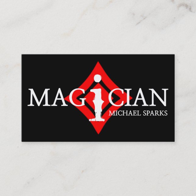 Moderne Magician Card Poker Unterhaltung Visitenkarte (Vorderseite)