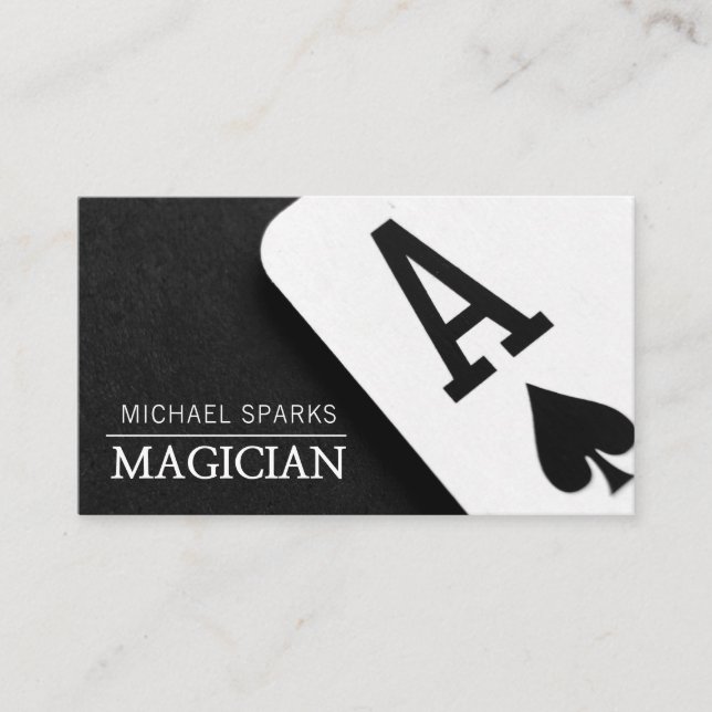 Moderne Magician Card Poker Unterhaltung Visitenkarte (Vorderseite)