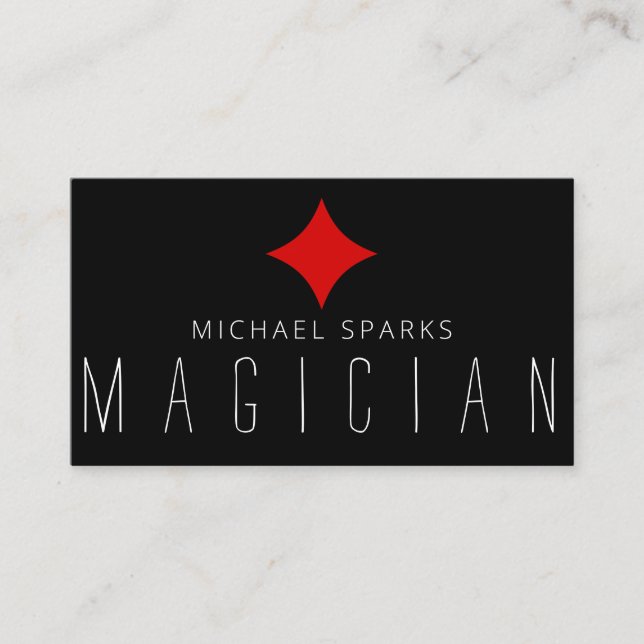 Moderne Magician Card Poker Unterhaltung Visitenkarte (Vorderseite)