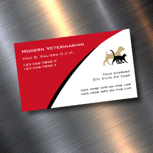 Moderne Magnet-Geschäftskarten für Tierärzte Magnetische Visitenkarte