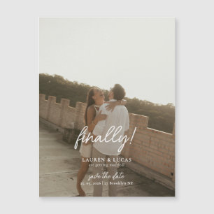 Moderne magnetische Hochzeit - Save-the-Date-Karte Magnetkarte