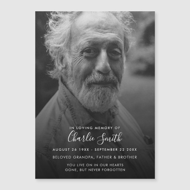 Moderne Magnetkarten für das Schwarze Foto Magnetkarte (Vorderseite)