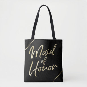 Moderne Maid of Honor Gold-Schrift-Typografie