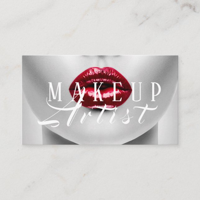 Moderne Make-up Artist Business Card Visitenkarte (Vorderseite)