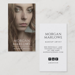 Moderne Make-up-Artist-Foto Visitenkarte