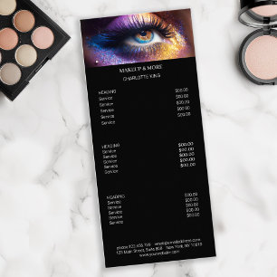 Moderne, Make-up-Foto-Salon-Preisliste Rack Card Werbekarte