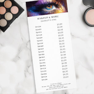 Moderne Make-up-Foto-Salon-Preisliste Rack Card Werbekarte