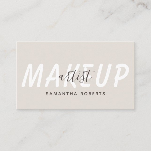 Moderne Make-up Künstler hell Visitenkarte (Vorderseite)