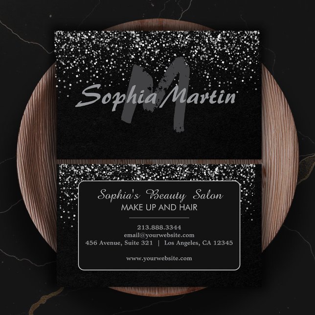 Moderne Makeup Artist & Artist Hair Stylist Salon Visitenkarte (Von Creator hochgeladen)