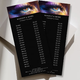 Moderne Makeup Foto Salon Preis List Rack Card Werbekarte
