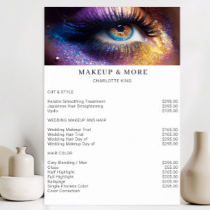 Moderne, Makeup-Foto-Salon-Preisliste Poster