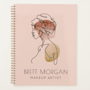 Moderne Makeup-Künstlerin blush Pink Business Planer