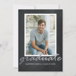 Moderne Male Foto Frame Graduation Party einladen Einladung