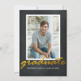 Moderne Male Foto Frame Graduation Party einladen Einladung