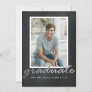 Moderne Male Foto Frame Graduation Party Einladung