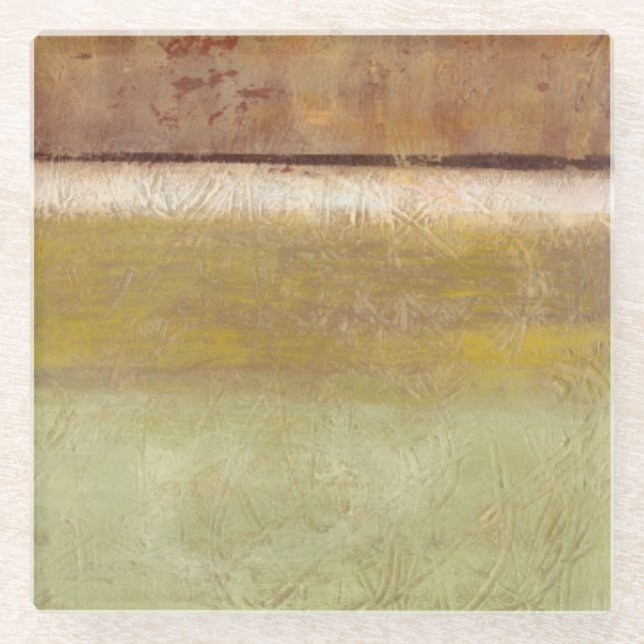 Moderne Malerei in Earth Tones von Norman Wyatt Glasuntersetzer (Vorderseite)