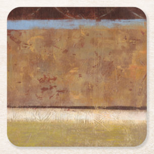 Moderne Malerei in Earth Tones von Norman Wyatt Rechteckiger Pappuntersetzer