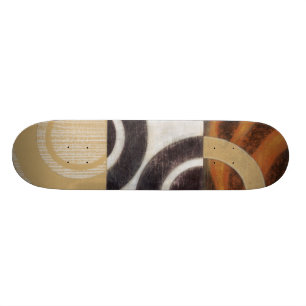Moderne Malerei mit kreisförmigen Mustern Skateboard