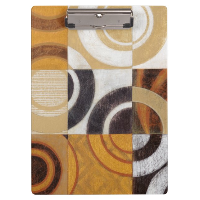 Moderne Malerei mit Kreismustern Klemmbrett (Vorderseite)