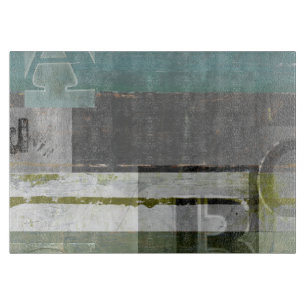 Moderne Malerei mit versammelten Buchstaben Schneidebrett