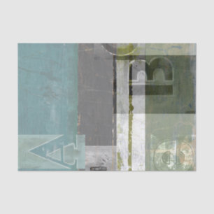 Moderne Malerei mit versammelten Buchstaben Seidenpapier