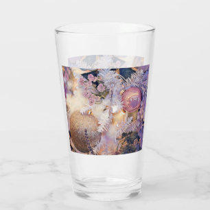 Moderne Malerei Weihnachtsbaum Lila Dekorationen Glas