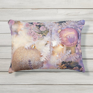 Moderne Malerei Weihnachtsbaum Lila Dekorationen Kissen Für Draußen