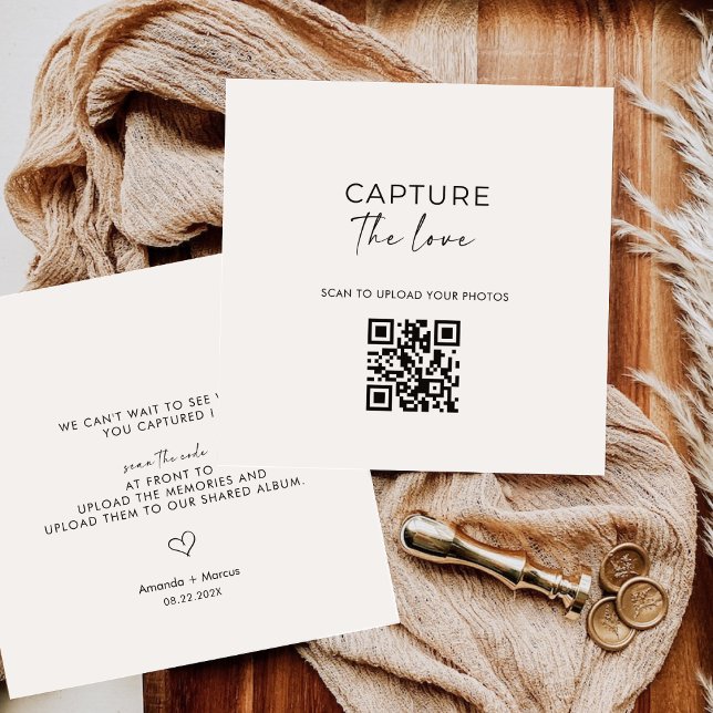 Moderne Malimal verwenden die Liebe QR Code Table  Mitteilungskarte (Von Creator hochgeladen)