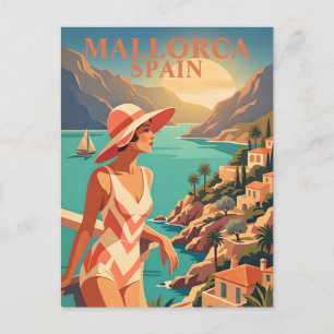 Moderne Mallorca-Souvenir-Kunst Retro Spanische Kü Postkarte