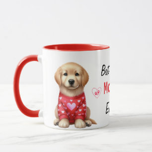 Moderne Mama Bester Hund je Personalisierte Fotos Tasse