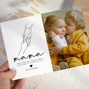 Moderne Mama-Foto Muttertag Karte