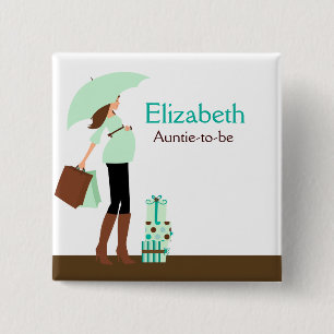 MODERNE MAMA (GRÜNE) NAME TAG Custom Button