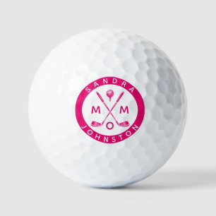 Moderne Mama Personalisiert Name Golf Lover Clubs Golfball