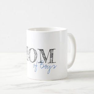 Moderne Mama von Boys Baby Blue Gray Kaffeetasse