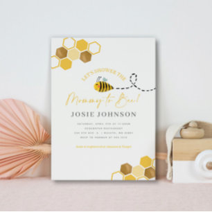 Moderne Mama wird zur Biene Baby Shower Einladung