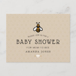 Moderne Mama-zu-Bee-Babydusche Einladungspostkarte