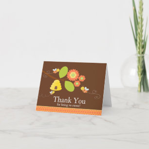 Moderne Mama zum Bee Baby Dusche Danke Note Card