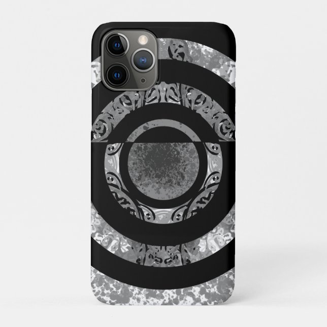 Moderne Mandala 1 - Black&White Case-Mate iPhone Hülle (Rückseite)
