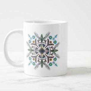 Moderne Mandala Blumengärten Bohemische Kunst Jumbo-Tasse
